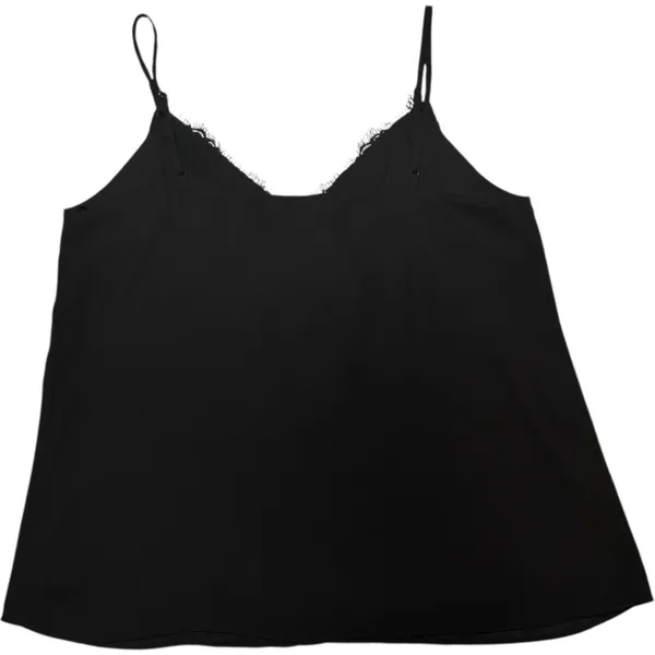 Socialite Lined Lace Trim Cami Black Small - Image 3