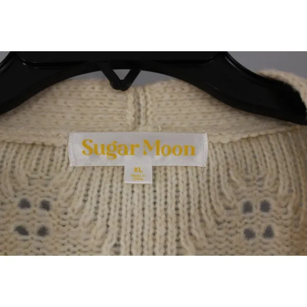 Sugar Moon Cream Cable Knit Pearl Button Cardigan - XL - NWT - Image 3