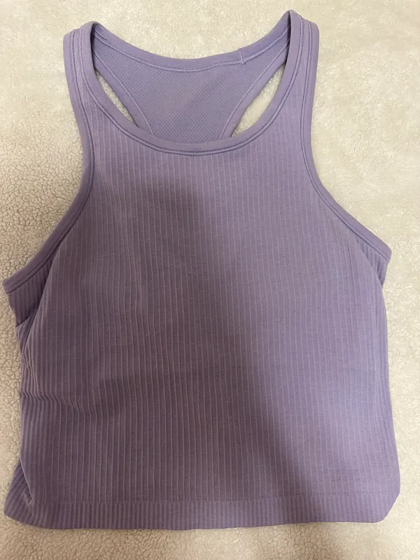 Lululemon Lilac Smoke Ribbed Ebb To Street Tank - Image 2
