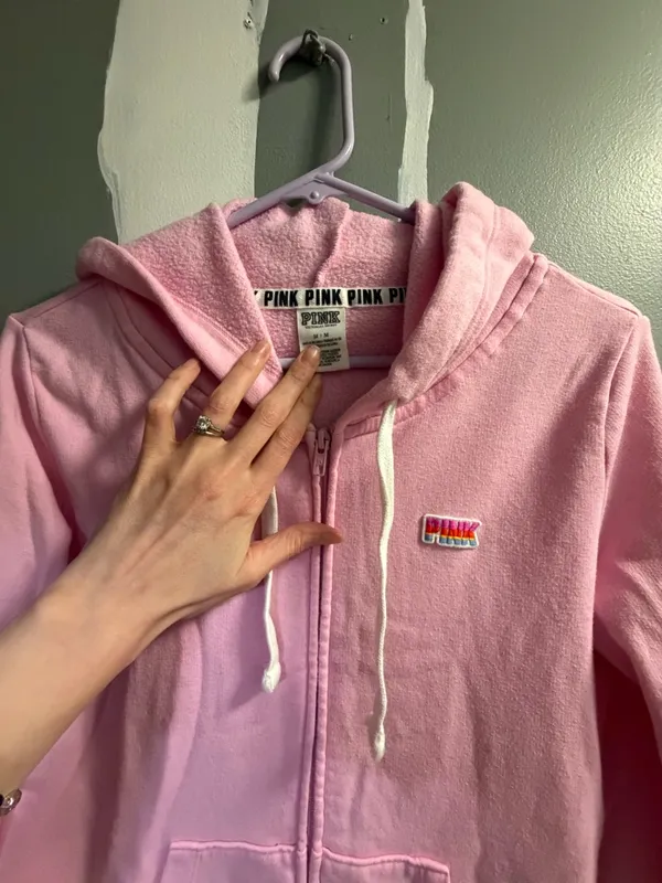 Victoria's Secret PINK Pink Zip-Up Hoodie - Image 7