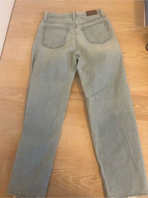 Madewell Washed Light Blue Distressed Boyfriend Jeans - Image 3