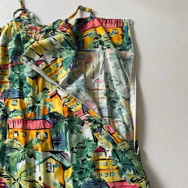 Forever 21 Tropical Mini Dress Small Vacation Sundress Y2K - Image 8