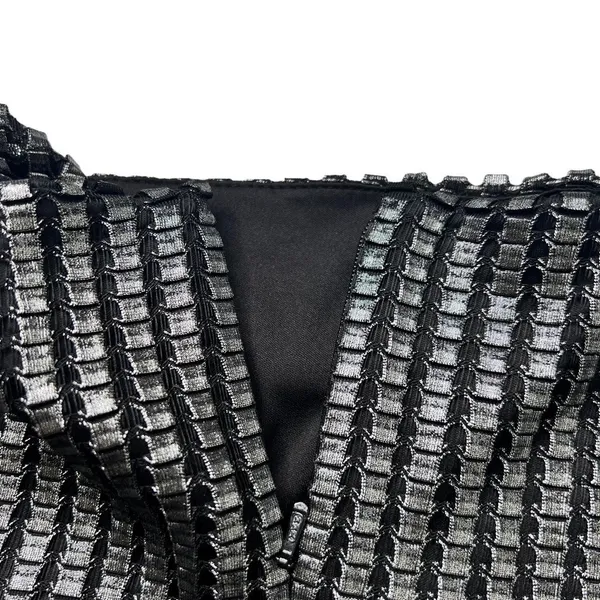 New Women’s Sho By Tadashi Shoji Metallic Textured Fringe Minidress Size 10 - Image 8