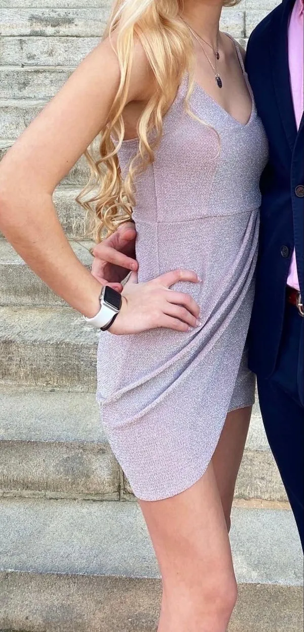 Lulus Pink Sparkly Party Dress - Image 3