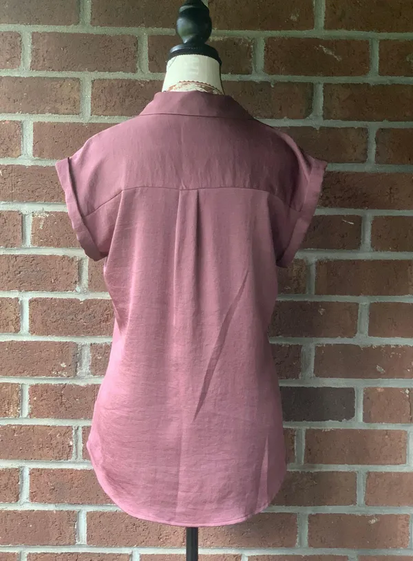 Collared Zipper Blouse - Image 2