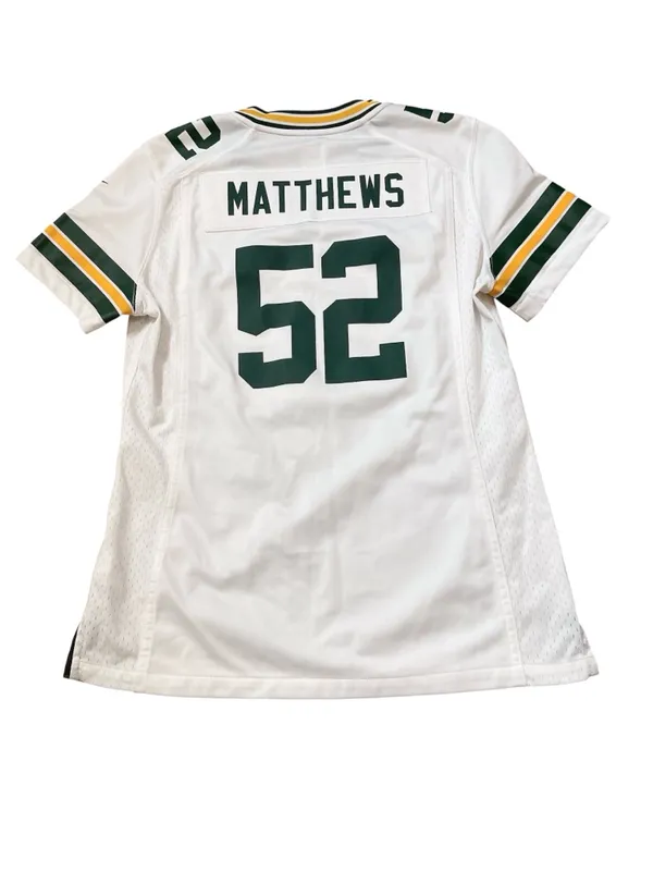 Nike NFL On the Field Green Bay Packers White #52 Clay Matthews Football Jersey - Image 2