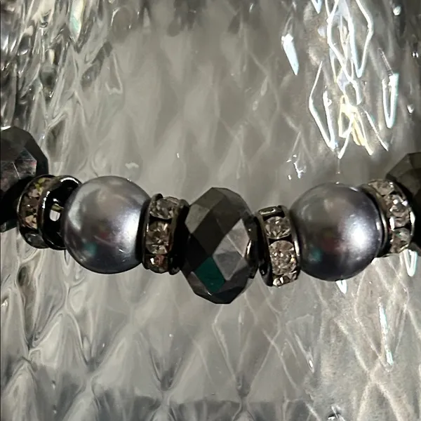 Set of 9 Chic Multi-Color Aurora Borealis Faceted Beaded Stretch Bracelets - Image 3