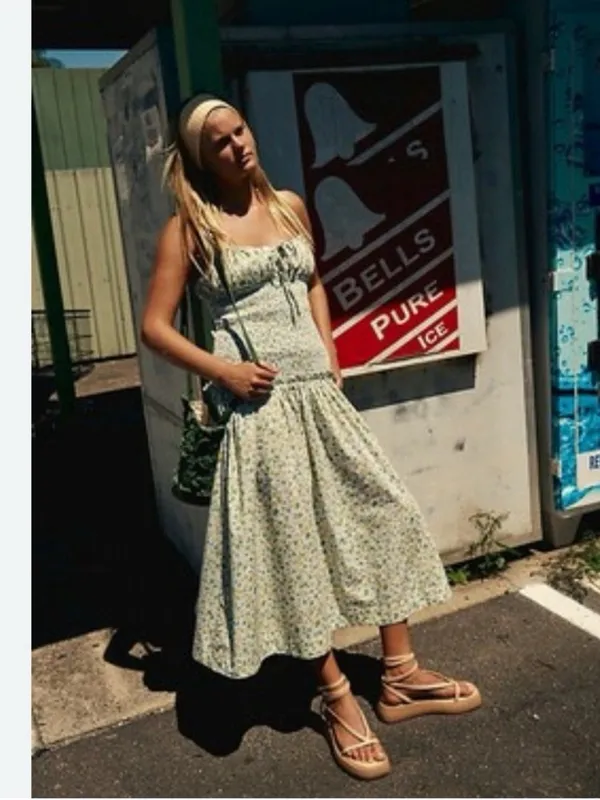 Free People Lavender Daze Days Midi Smocked Dress - Image 9