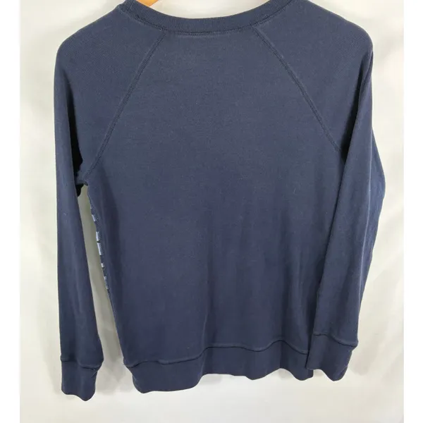 Eddie Bauer Legend Blue Geometric Patterned Crewneck Sweatshirt Small - Image 3