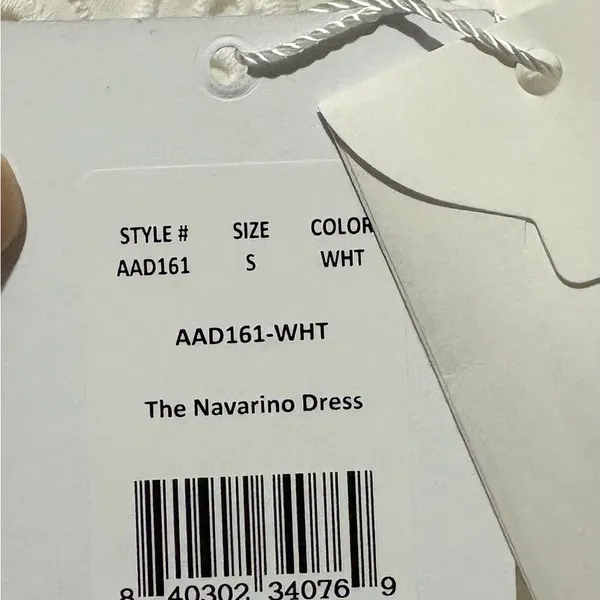 Andie The Navarino Dress Button Front Eyelet‎ White size Small NWT - Image 9