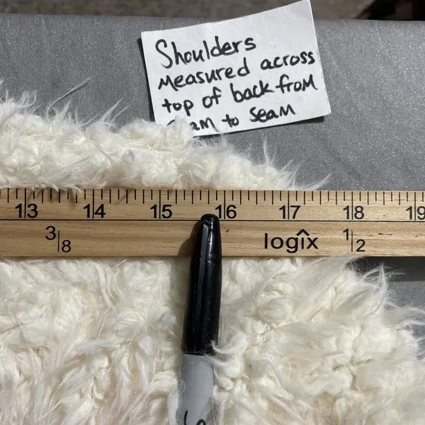 Forever 21 Teddy Jacket Size Small Creamy White Coat Faux Fur Shaggy Glam Chic - Image 12
