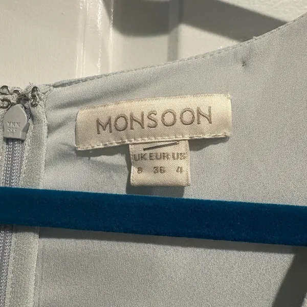 Monsoon beaded maxi dress light blue sz 4 formal cocktail - Image 6