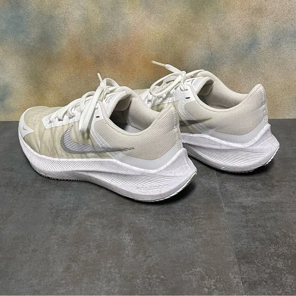 Nike Zoom Winflo 8 CW3421-104 Women's White Metallic Silver Running Shoes Size 8 - Image 7