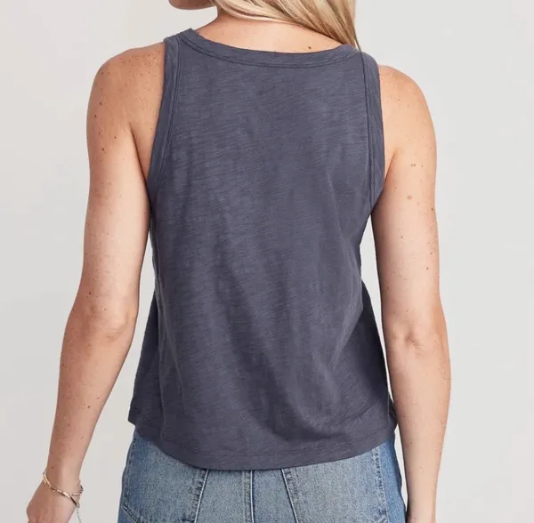 Old Navy Dark Blue Scoop Neck Tank Top - Image 10