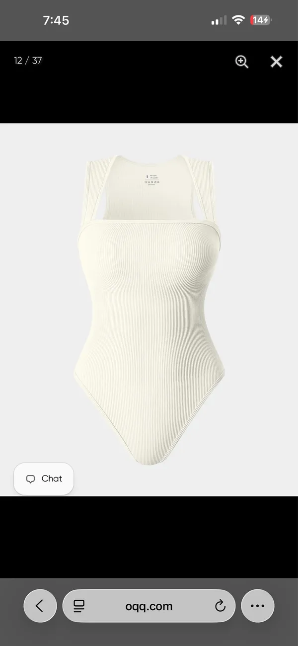 Cream OQQ Bodysuit White Size XL - Image 2