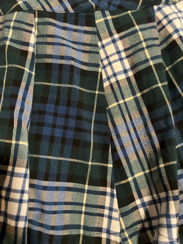 Womens sz10 American Eagle Plaid Pleated Mini Skirt - Blue & Green Tartan - Image 3