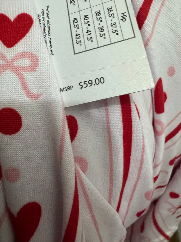Tahari hearts and bow soft and cozy womens pajama set size L - Image 6