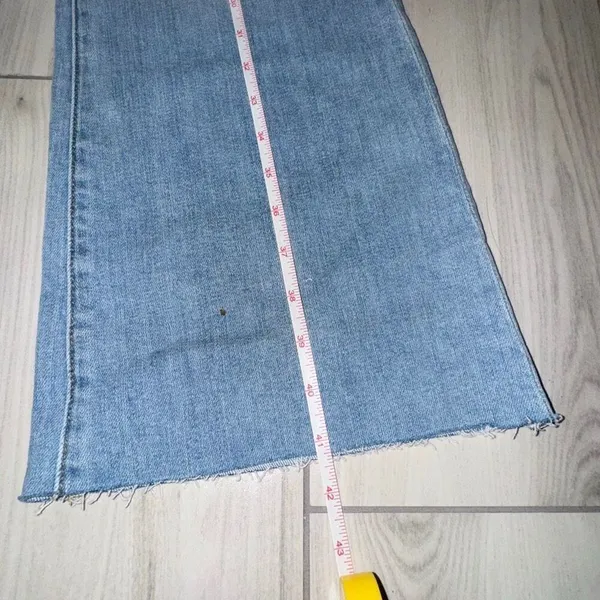 NWOT 7 For All Mankind Braided Denim‎ Flare Jeans Wide Leg Women's Size 26 Light - Image 9