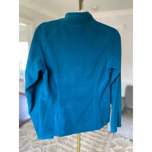 North Face Fleece Pullover Granola Teal Hiking Outdoor Alpine Cozy Autumn Winter - Image 5