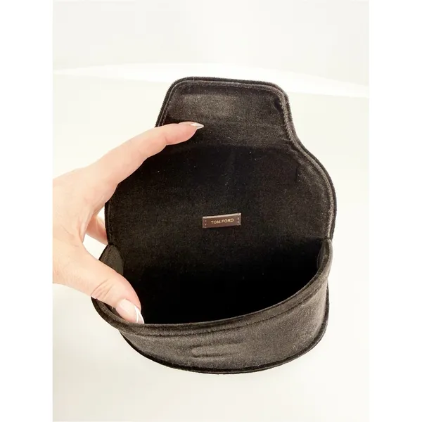 Tom Ford‎ Velvet Magnetic Unisex Sunglass Case Black Designer Luxury - Image 8