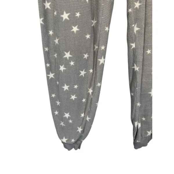 Free Press Purple Star Waffle Knit PJ Loungewear Sleep Pants Women Sz S - Image 5