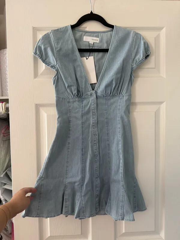 BNWT Zara TRF Blue Denim Mini Dress - Image 10
