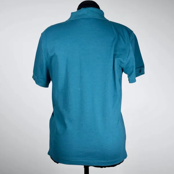 Women’s Athleta 5 Button Teal Pique Polo Size Medium NWT - Image 2