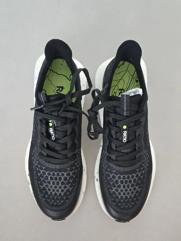 NWT! Ratio Camino:01 Black Knit Running Shoes with White Speckled Size 7 5 (WM) - Image 5