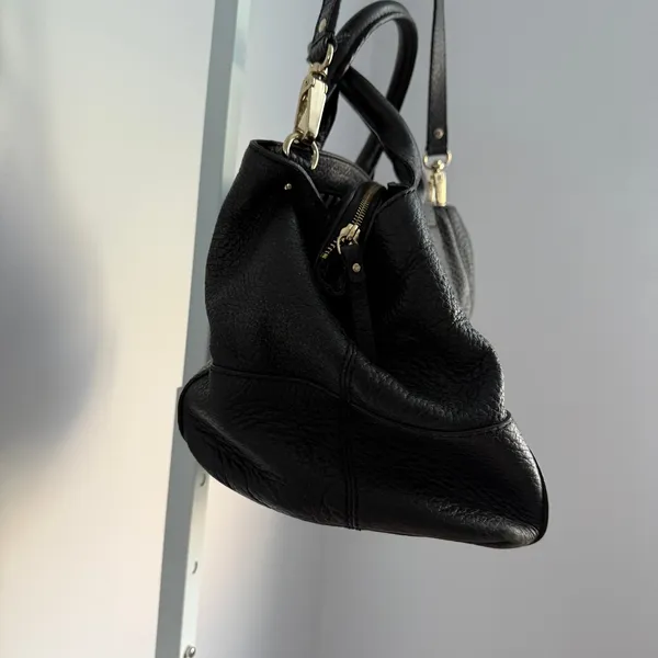 Kate Spade Southport Ave Sloan Black Leather Pebbled Handbag‎ Designer Purse - Image 4