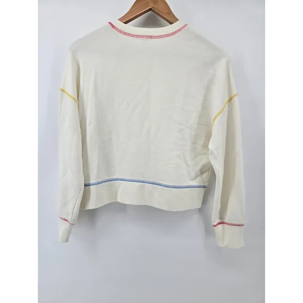 Rails Sweatshirt Womens XS Alice Cream Rainbow Stitch Contrast Seam EUC - Image 3