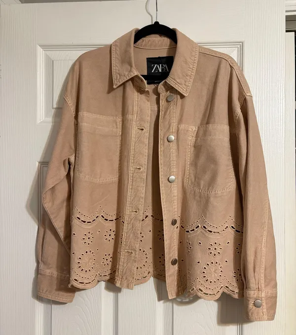 Pink Denim ZARA Jacket - Image 3