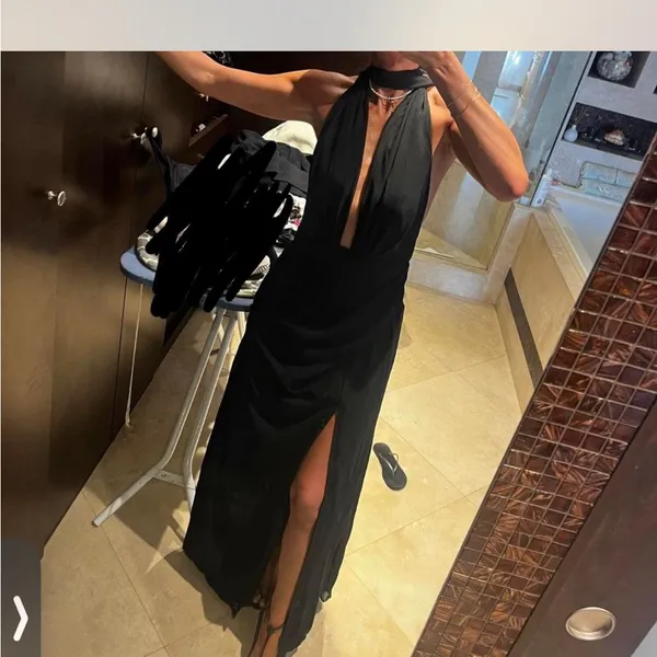Elegant Black Halter dress Size XS - Image 4
