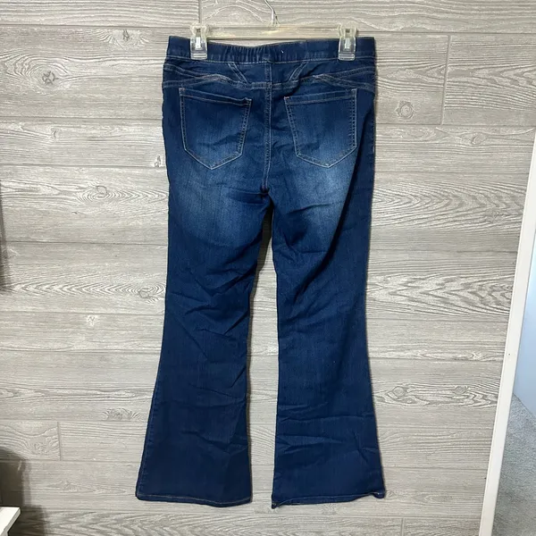 Altar'd‎ State Womens Dark Wash Pull On Flare Leg Jeans Size Medium Blue Denim - Image 3