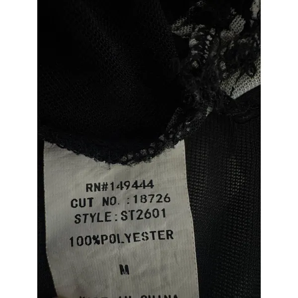 Ember Black Floral Sheer Kimono Duster – Size M - Image 7