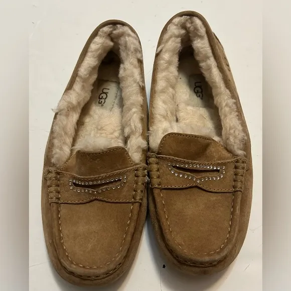UGG VIOLETTE SPARKLE CHESTNUT SHEARLING LINED SHOE US 7 / EU 38 - Image 2