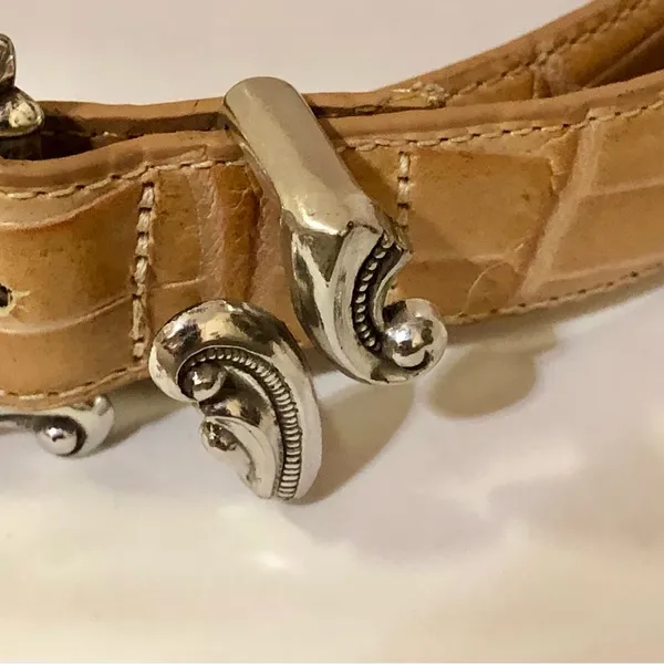 Coldwater Creek Tan Leather Belt Womens S Used S 91017 - Image 4