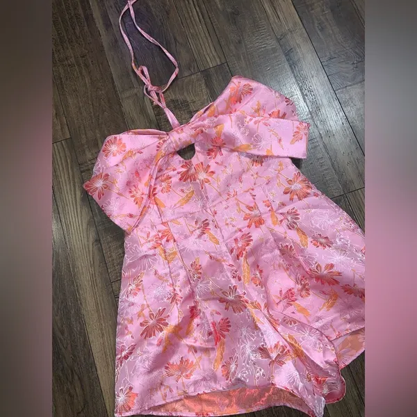 Buddy love satin floral large pow romper formal party glam $130 cocktail spring - Image 4