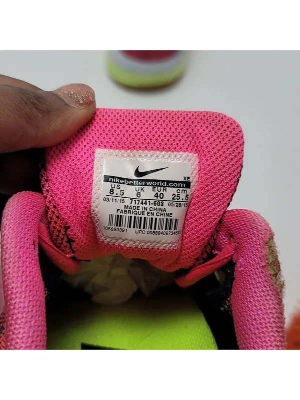 Nike Womens Pink Green Zoom Vomero 10 717441-608 Lace Up Athletic Shoes Size 8.5 - Image 7