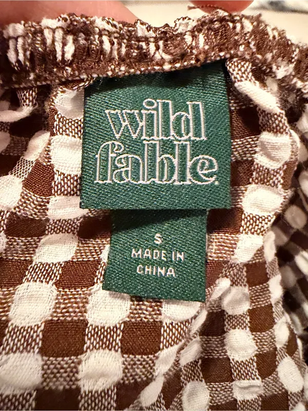 Wild Fable Brown and White Crop Top - Image 6
