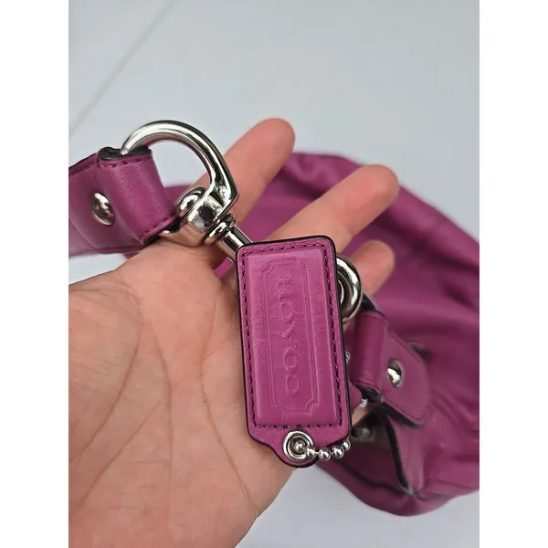 Coach Avery Tassel Purple Leather Hobo Bag Purse F23960 - Image 11