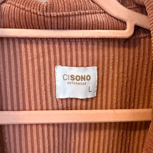 Pink Corduroy Jacket Size L - Image 3