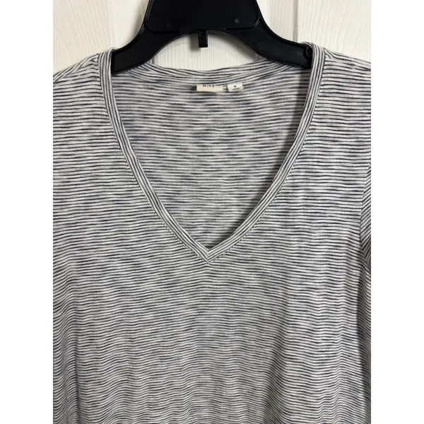 Gap Navy White Striped V-Neck T-Shirt Dress M Nautical Beach Vacation Coastal - Image 4