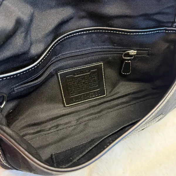 y2k COACH Vintage Black Soho Demi Flap 6280 Shoulder Bag - Image 8