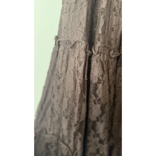 NWT Vintage 90s Y2k Lace Tiered Peasant Maxi Skirt Fairy Grunge Whimsigoth 2814 - Image 4