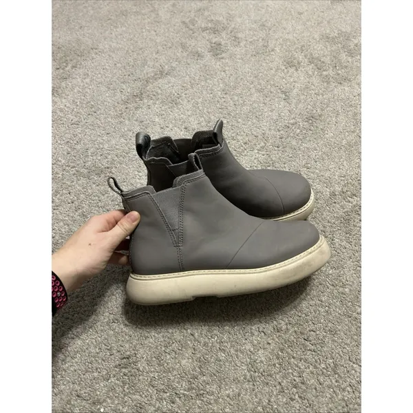 Women'S Toms Grey Alpargata Mallow Chelsea Leather Upper Bootie‎ Size 8 - Image 6