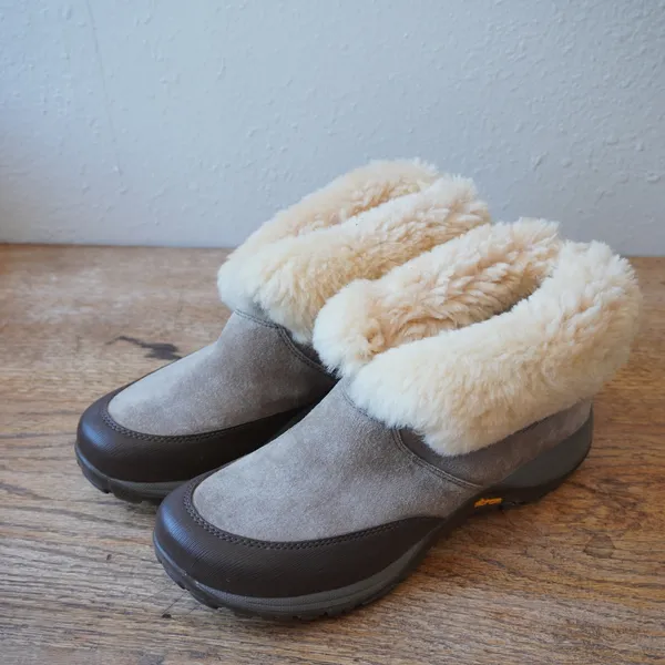 Dansko Women's Size 38 Shearling Suede Ankle Boots Grey Comfort Casual Fall - Image 3