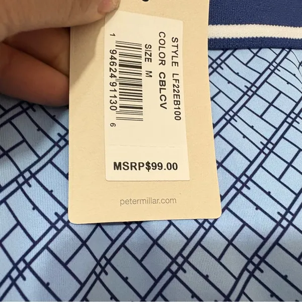 Peter Millar Francoise Court Skort Blue Geometric Print Size M – New - Image 5