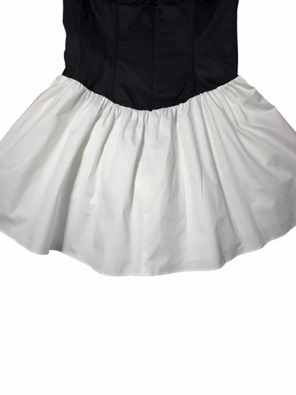 For Love & Lemons Black and White Annabelle Mini Dress Womans M - Image 10