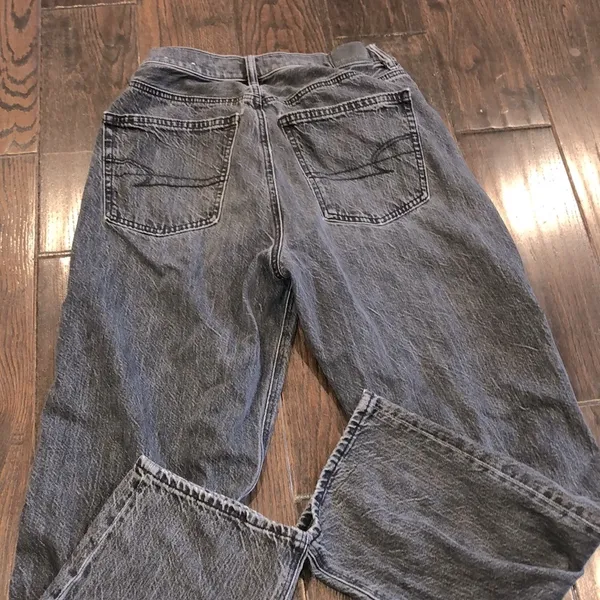American eagle black baggy jeans size 6 short - Image 8