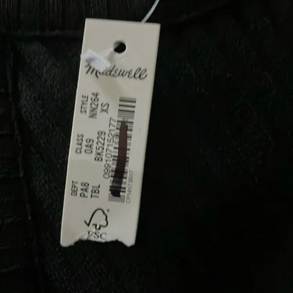 Madewell Womens Black Ribbed Cutaway Crewneck Tank - Image 7